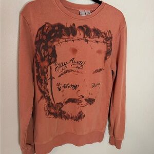 H&M x Post Malone Tattoo Portrait Graphic Crewneck Sweatshirt XS Oversized